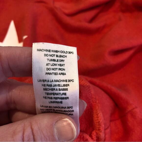 Sundry red LOVE hooded sweatshirt size 1 or Small - Picture 10 of 15